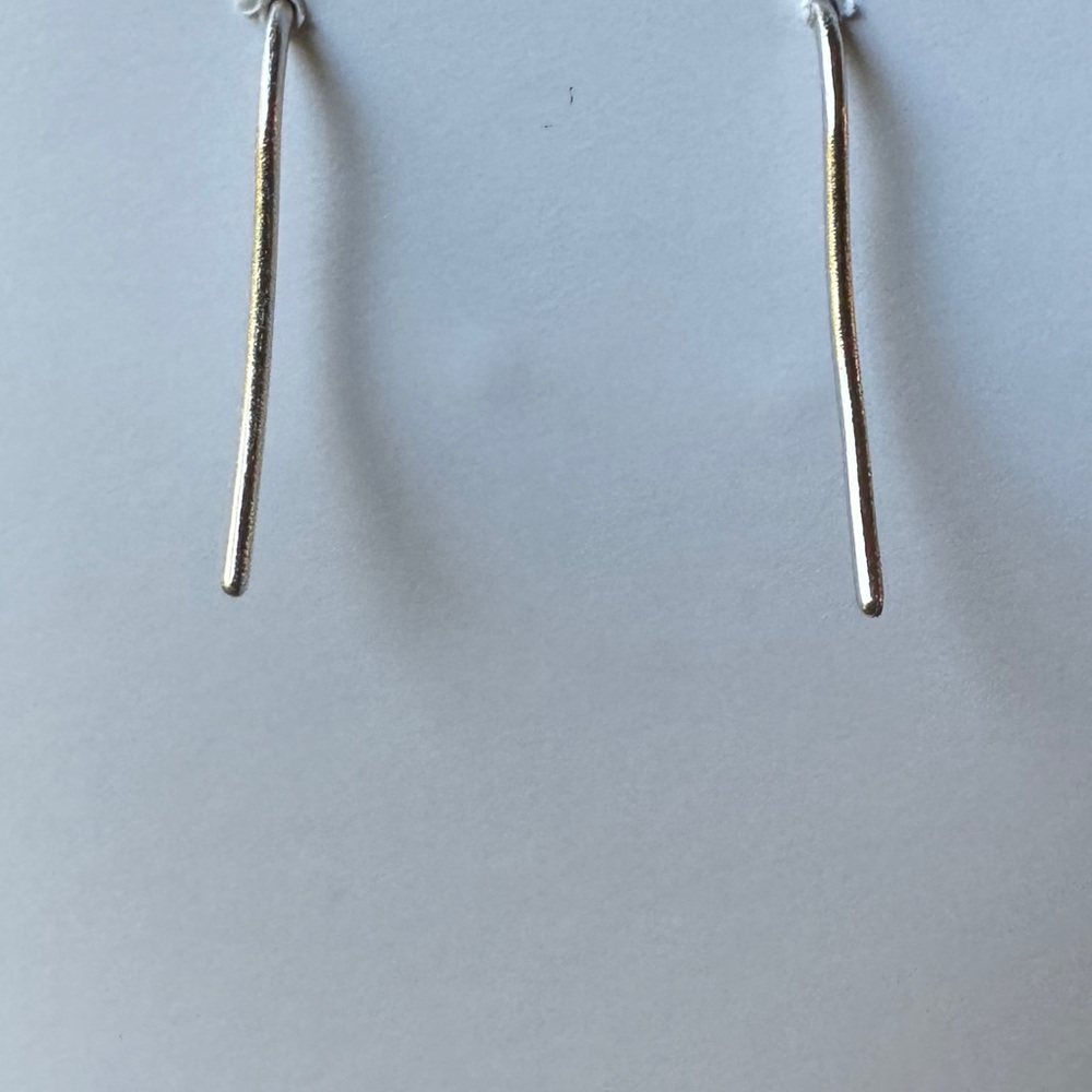 Sterling Silver 925 Solid Teardrop Hook Dangle Ea… - image 3